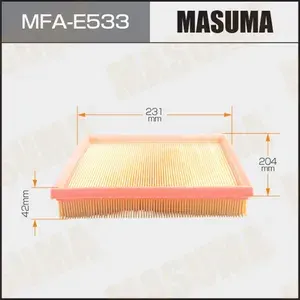 Фильтр воздушный BMW 1 (F20) 11-, 3 (E90, F30) 11-, 4 (F32) 13- Masuma