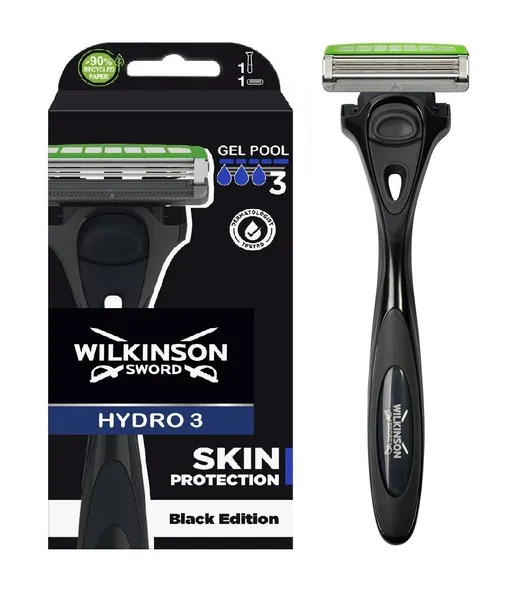 Wilkinson Sword Hydro 3 Skin Black Edition Бритвенный станок с 1 кассетой