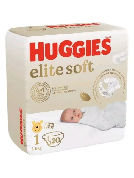Altaimag Подгузники HUGGIES Elite Soft 1 3-5кг, 20шт