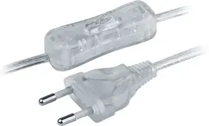 Шнур с выключателем Navigator 1.7м прозрачный NPS-FS-170-2x0.5-TR