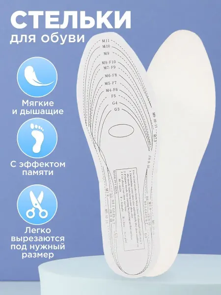SoloShop Универсальные стельки для обуви 1 пара