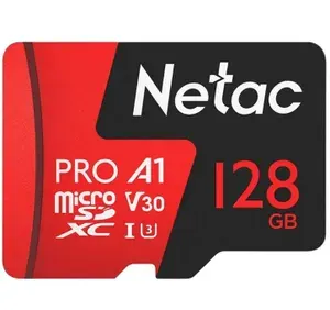 Карта памяти NETAC P500 Extreme Pro microSDXC 128 ГБ (NT02P500PRO-128G-R) - Class 10, UHS-I U3, чтение - 100 Мбайт/сек