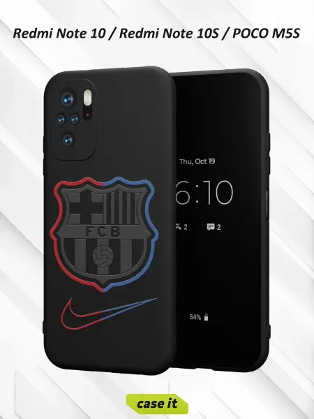Case it Чехол на Redmi Note 10 Note 10S Poco M5S FC Barcelona