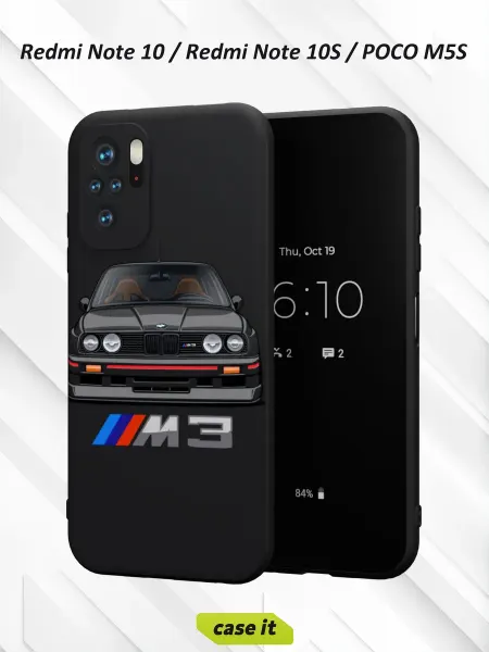 Case it Чехол на Redmi Note 10 Note 10S Poco M5S с принтом BMW