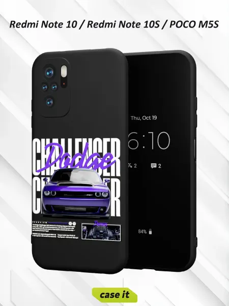 Case it Чехол на Redmi Note 10 Note 10S Poco M5S с принтом Dodge
