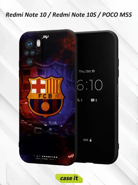 Case it Чехол на Redmi Note 10 Note 10S Poco M5Sс принтом ФК FCB
