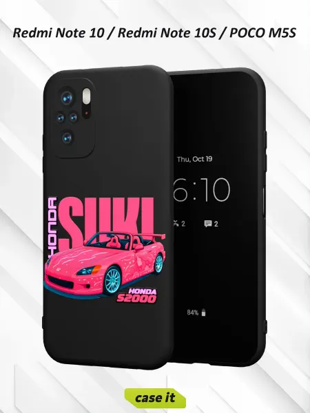 Case it Чехол на Redmi Note 10 Note 10S Poco M5S с принтом Honda