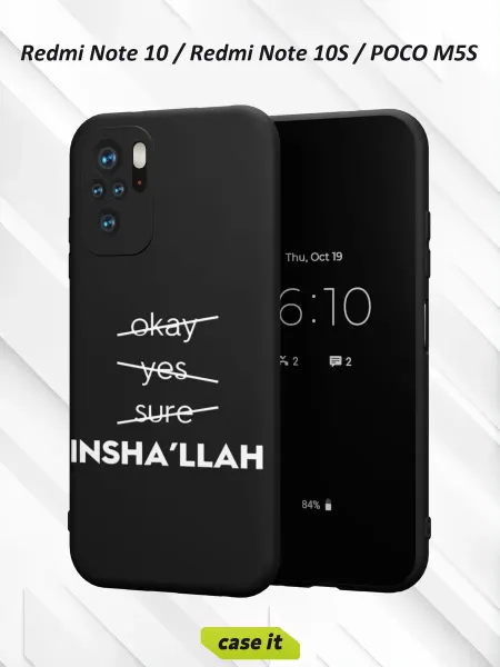 Case it Чехол на Redmi Note 10 Note 10S Poco M5S принт Inshallah