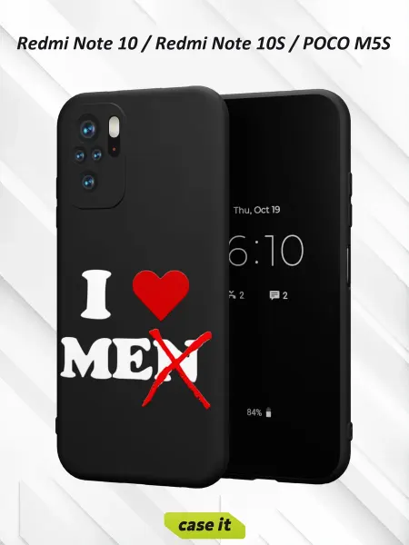 Case it Чехол на Redmi Note 10 Note 10S Poco M5S принт I love me