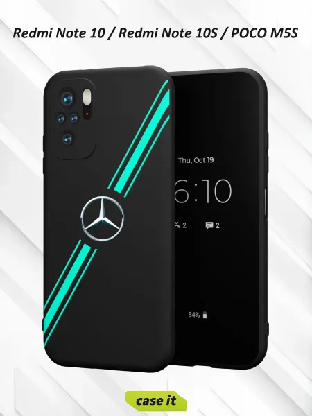 Case it Чехол на Redmi Note 10 Note 10S Poco M5S с принтом Mercedes