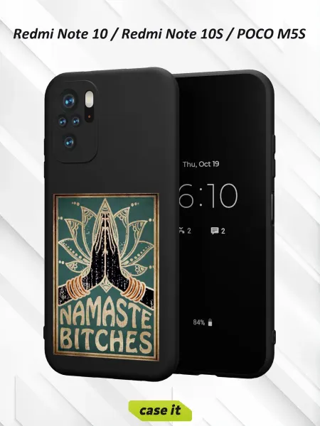 Case it Чехол на Redmi Note 10 Note 10S Poco M5S принт Namaste