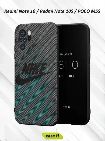 Case it Чехол на Redmi Note 10 Note 10S Poco M5Sс принтом Nike