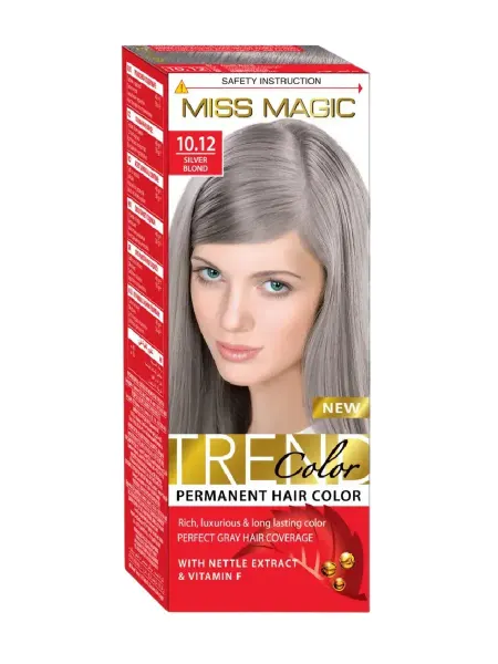 Miss Magic Стойкая краска для волос Trend Color, тон 10.12, 90 мл