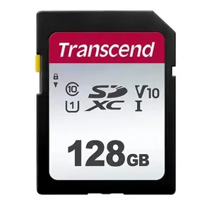 Карта памяти Micro SD 128gb Transcend SDXC, Class 10, водостойкая, термостойкая (TS128GSDC300S)