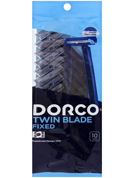 DORCO Одноразовые бритвы TD708 (10 станков), 2 лезвия, фикс.головк…