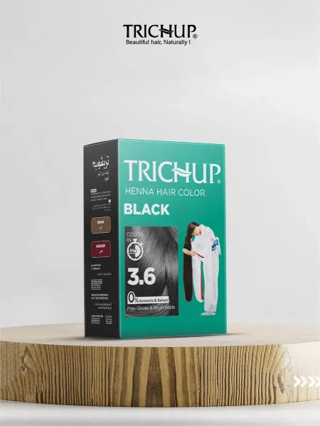 Trichup Vasu Хна краска для волос Черный 3.6 (3 пакета по 10 г)