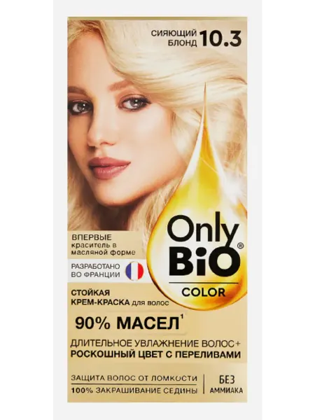 Only Bio COLOR Крем-краска для волос 10.3 Сияющий Блонд 115мл