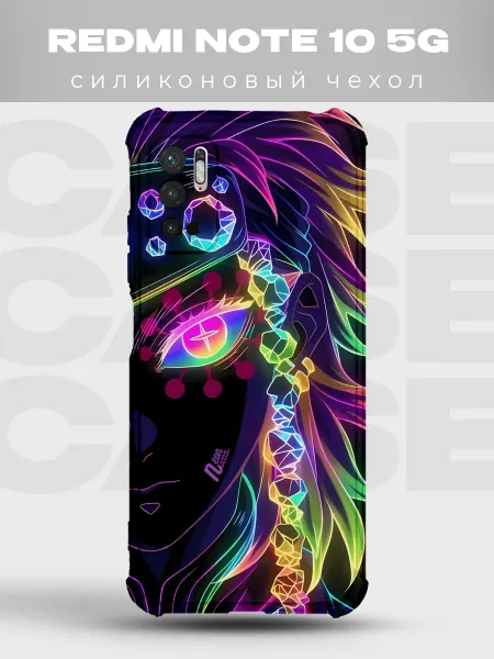 PRINTberries Чехол на Redmi Note 10 5G аниме неон арт