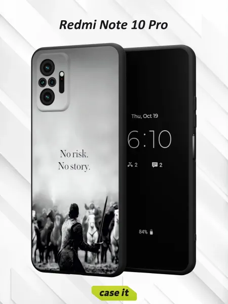 Case it Чехол на Redmi Note 10 Proс принтом No risk