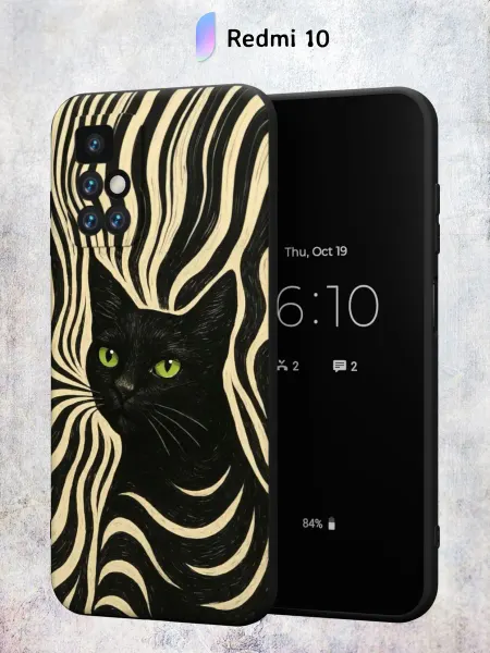 Secret.Case.Store Чехол на Redmi 10 с принтом Кот
