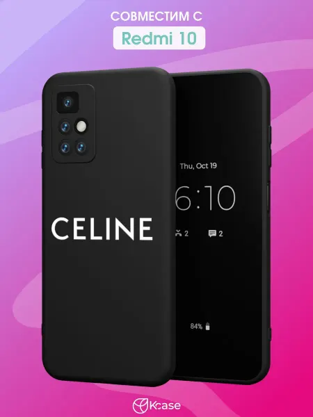 Kcase Чехол на Redmi 10 с принтом CELINE