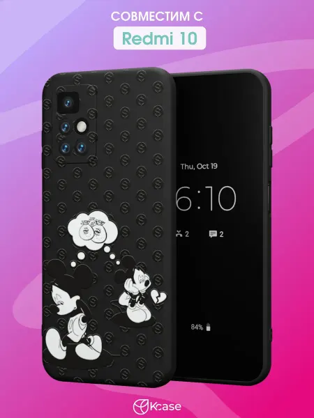 Kcase Чехол на Redmi 10 с принтом Микки Маус