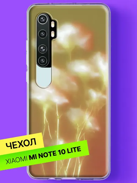 Xiaomi Чехол на Mi Note 10 Lite Нежные цветы в золотом свете