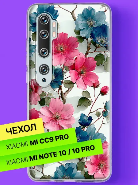 Xiaomi Чехол на Mi Note 10 Mi Note 10 Pro Сакура и индиго