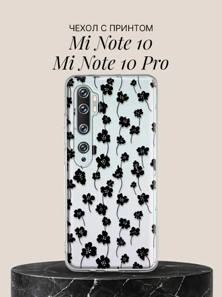 Xiaomi Чехол на Mi Note 10 Mi Note 10 Pro Крошки цветы ночь