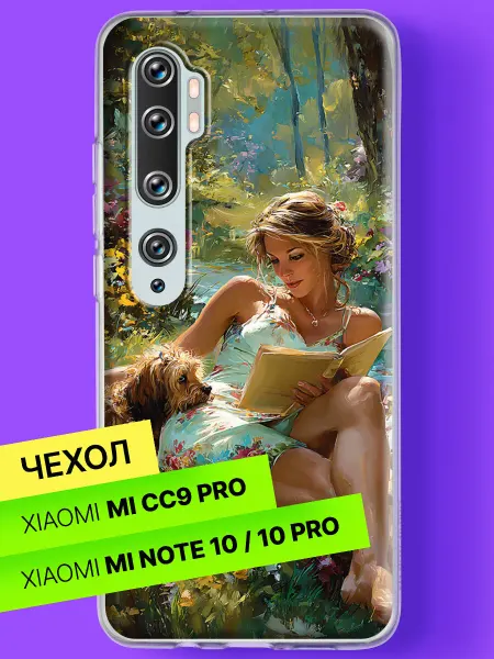 Xiaomi Чехол на Mi Note 10 Mi Note 10 Pro Чтение в цветущем саду