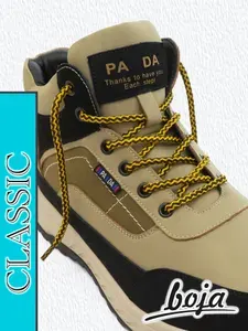 Шнурки для обуви "Classic", круглые, коричневые с желтым, 100 см, для ботинок, бутс, кроссовок