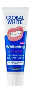 GLOBAL WHITE Зубная паста отбеливающая Max Shine 100 г
