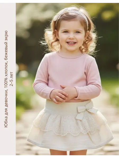Biruang Юбка детская, 100% хлопок, 2–5 лет