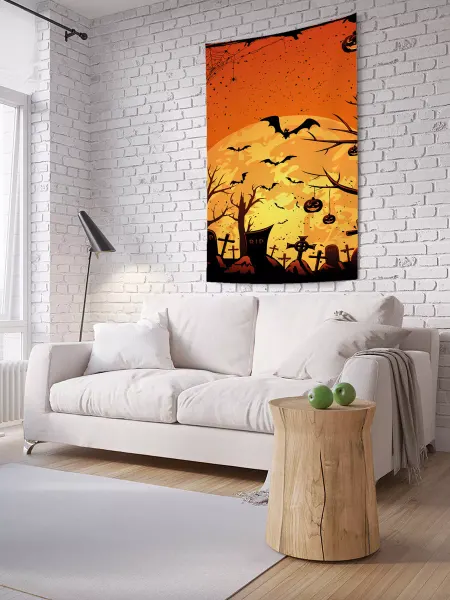 JoyArty Фотопанно на стену "Фонари на кладбище" 100х150