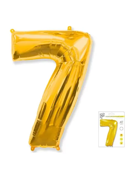 Holiville Шар Цифры Золото "7" 102 см