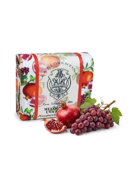 LA FLORENTINA Мыло туалетное кусковое Гранат и Красный Виноград 106 г