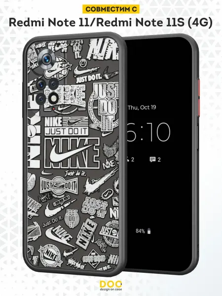 DesignOnCase Чехол Бампер на Redmi Note 11 11S с принтом Nike