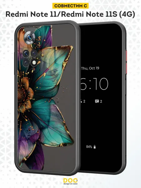 DesignOnCase Чехол Бампер на Redmi Note 11 11S с принтом Цветы