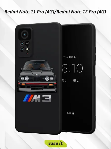 Case it Чехол на Redmi Note 11 Pro 4G Note 12 Pro 4G принт BMW M3