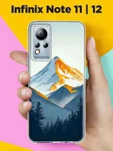 Силиконовый чехол на Infinix Note 11 NFC / Infinix Note 12 G88 Горная вершина для Инфиникс Ноут 11 NFC / Инфиникс Ноут 12 G88