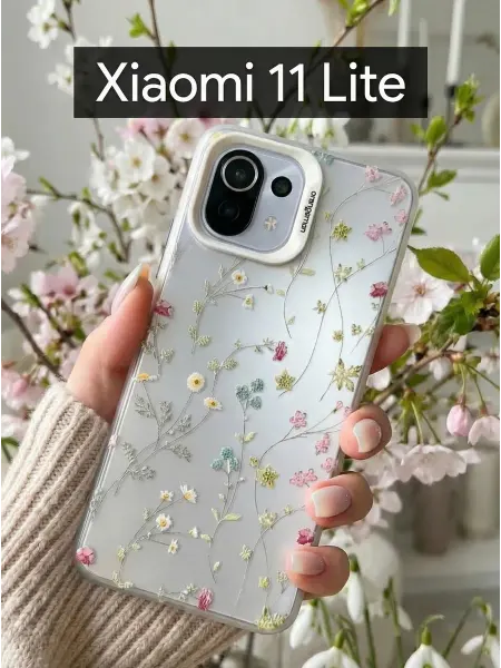 Red Cat Чехол на Xiaomi 11 lite Полевые цветы 1B