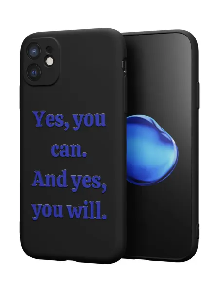 QuestCase Чехол на Apple iPhone 11 с принтом Надпись