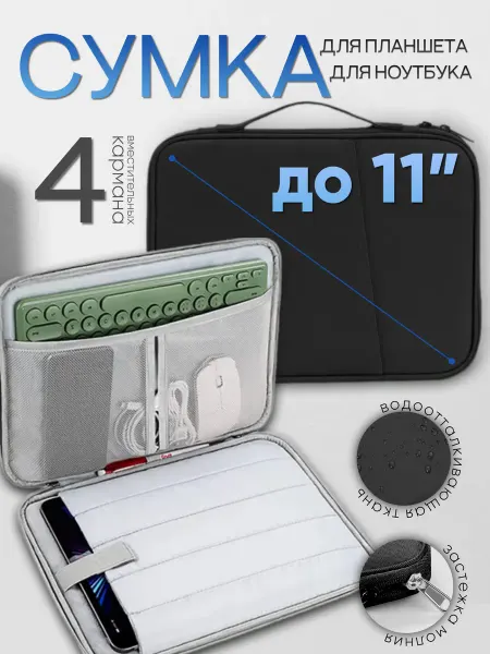 BestDeviceStore Сумка для ноутбука до 11 дюймов