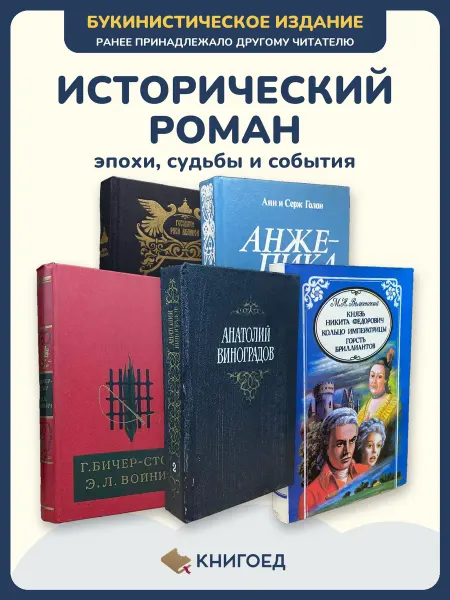 Книгоед Исторические романы Гейнце Голон Войнич Виноградов