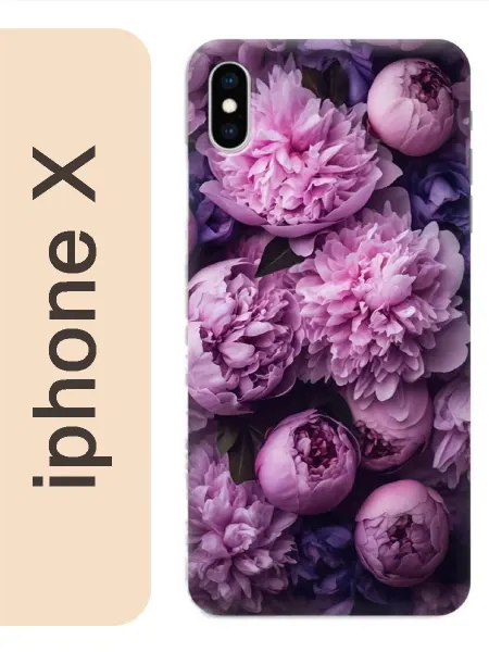 CaseOffice Чехол на iphone X пионы 1168