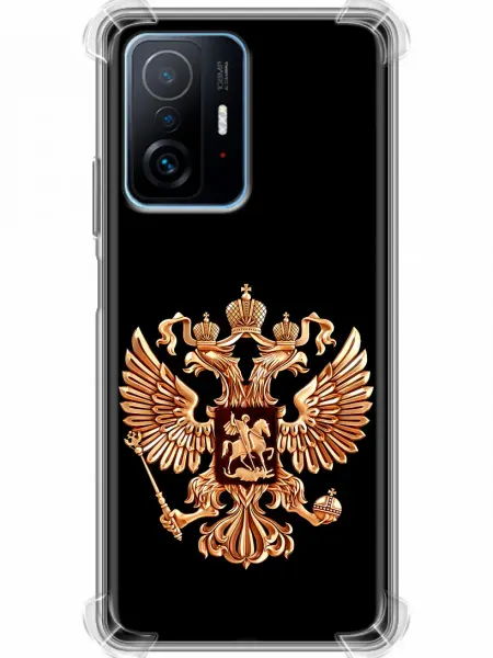 360skin Чехол на Xiaomi 11T Флаг Герб России (мужской)