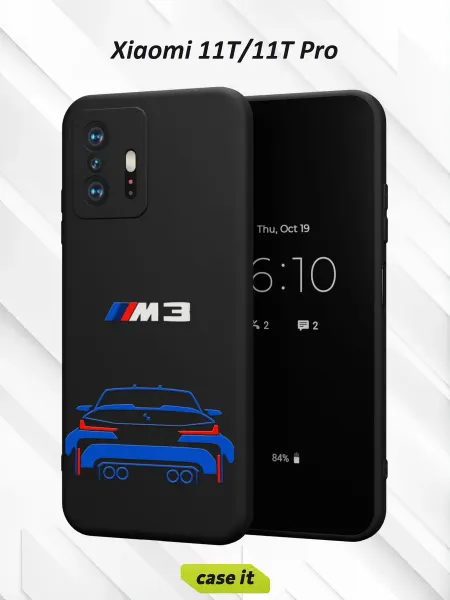 Case it Чехол на Xiaomi Mi 11t и 11t Pro принт BMW M3 в кузове G80