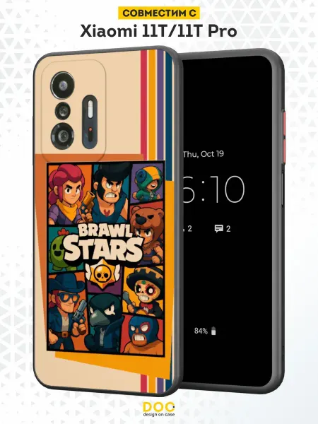 DesignOnCase Чехол Бампер на Xiaomi Mi 11t с принтом Brawl Stars