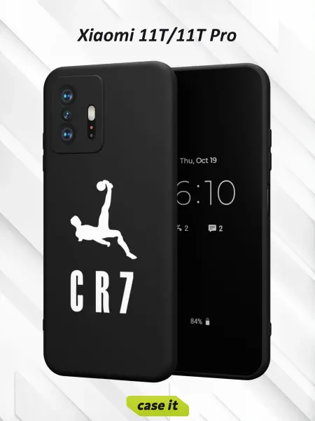 Case it Чехол на Xiaomi Mi 11t и 11t Pro принт логотип бренда CR7