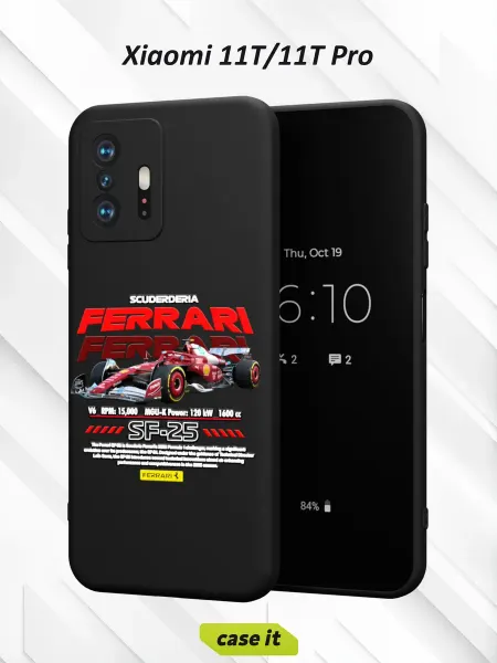 Case it Чехол на Xiaomi Mi 11t и 11t Proс принтом Ferrari SF-25